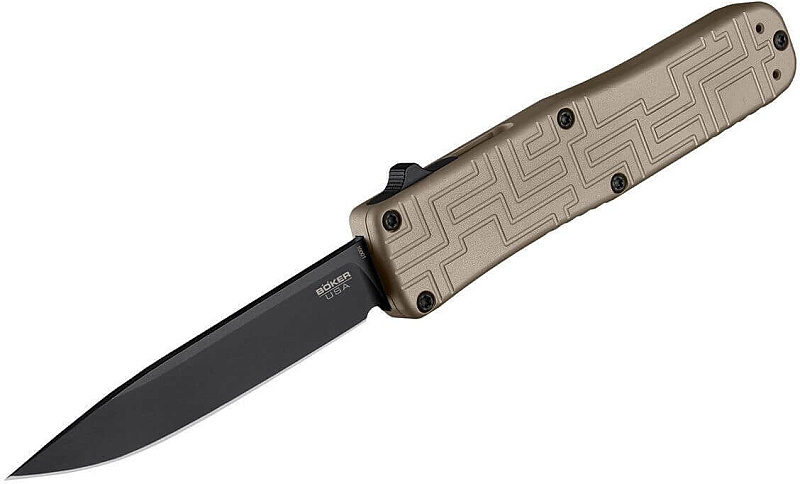 BOKER Plus Zatvárací nôž OTF BLACKOUT - coyote