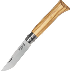 OPINEL Zatvárací nôž N08 Inox s púzdrom - oliva
