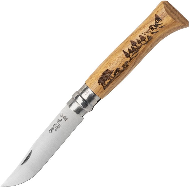 OPINEL Zatvárací nôž N08 Inox VRI Animalia 2019 Boar - dub