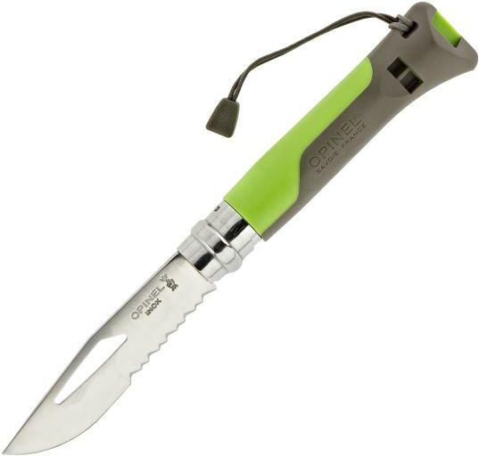 OPINEL Zatvárací nôž N08 Inox Outdoor - hnedá/zelená