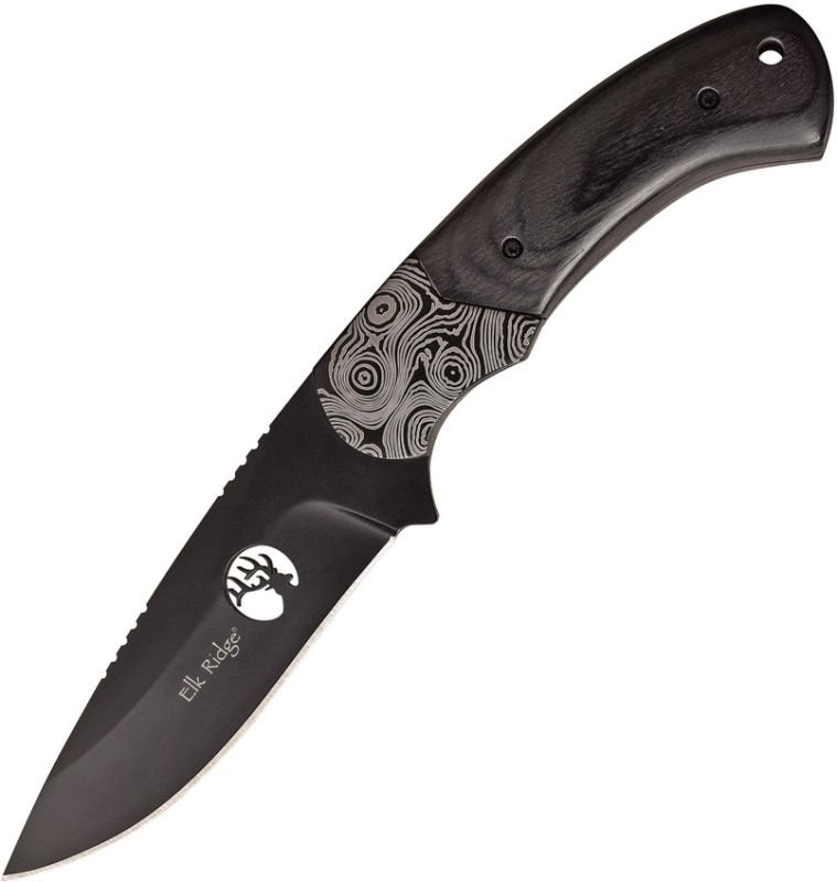 ELK RIDGE Nôž s pevnou čepeľou Fixed Blade 20,3 - drevo/čierny (ER20009BK)