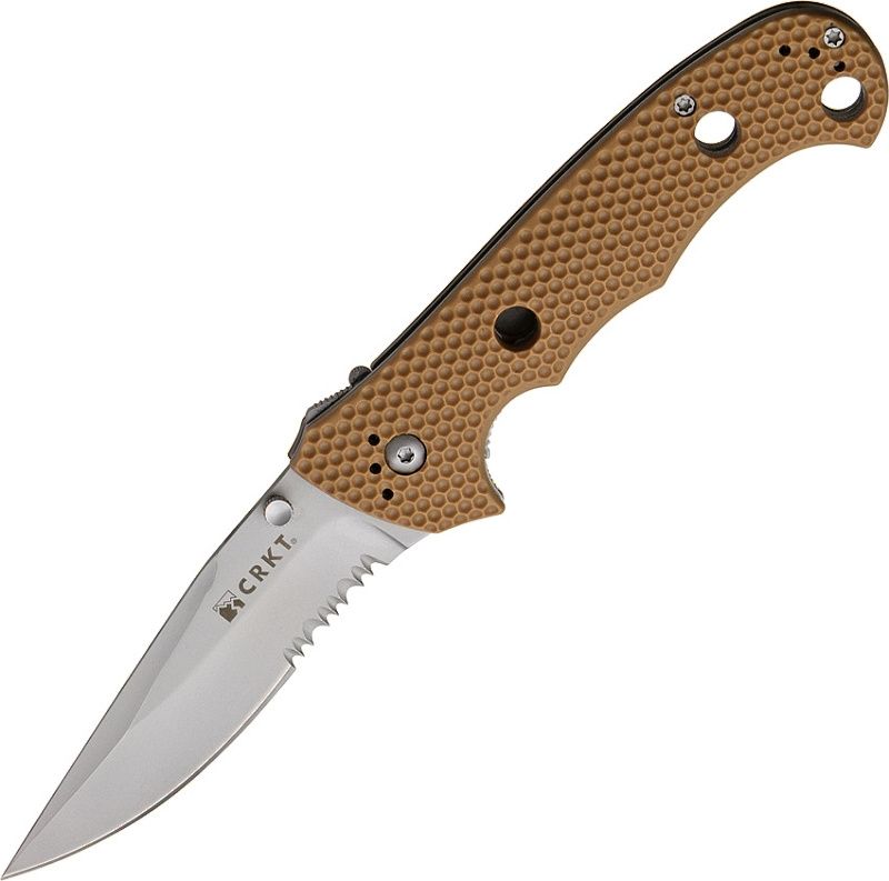 CRKT Zatvárací nôž Hammond Cruiser, zúbkovaný - šedý/desert (CR7914DI)