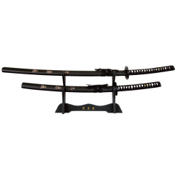 TOLE10 Sada 2ks mečov Katana - wrapped black