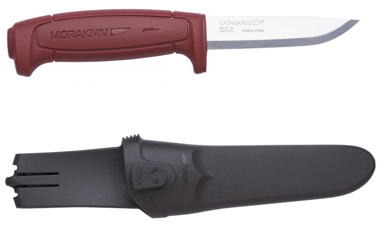 MORAKNIV Nôž s pevnou čepeľou BASIC 511 - Carbon Steel - červený (NZ-511-CS-25)