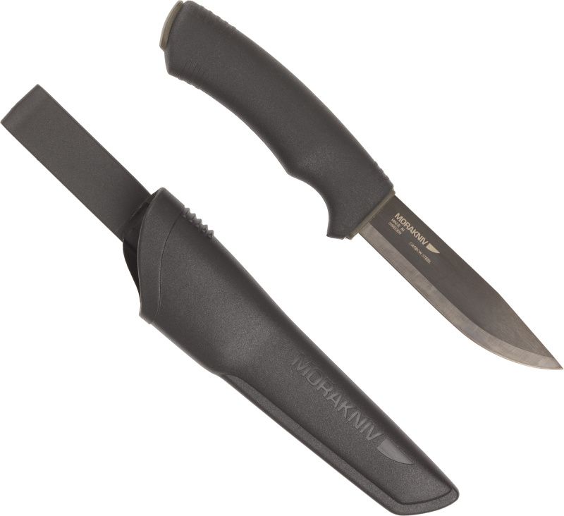 MORAKNIV Nôž s pevnou čepeľou Bushcraft Black - Carbon Steel - čierny (NZ-BSB-CS-01)