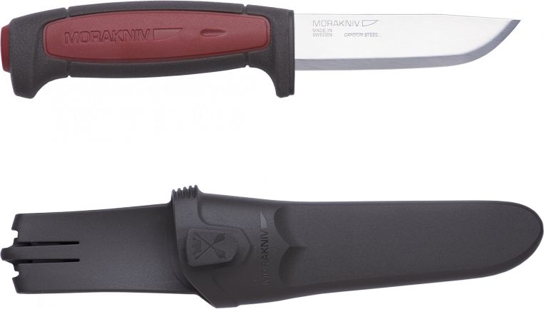 MORAKNIV Nôž s pevnou čepeľou PRO C - Carbon Steel - červený (NZ-PRC-CS-25)