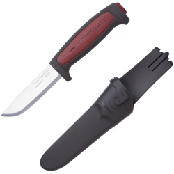 MORAKNIV Nôž s pevnou čepeľou PRO C - Carbon Steel - červený (NZ-PRC-CS-25)