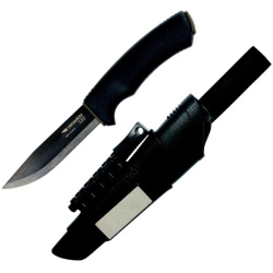 MORAKNIV Nôž s pevnou čepeľou Bushcraft Survival Black carbon steel -  black (NZ-BSS-CS-01)