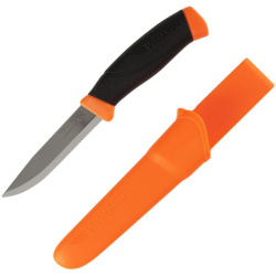 MORAKNIV Nôž s pevnou čepeľou Companion F zúbkovaný - Stainless Steel - oranžový (NZ-CFS-SS-24)