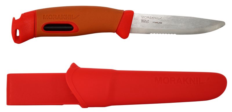 MORAKNIV Nôž s pevnou čepeľou Companion Spark Emergency (S) - burnt orange/ red (NZ-CSE-SS-9525)
