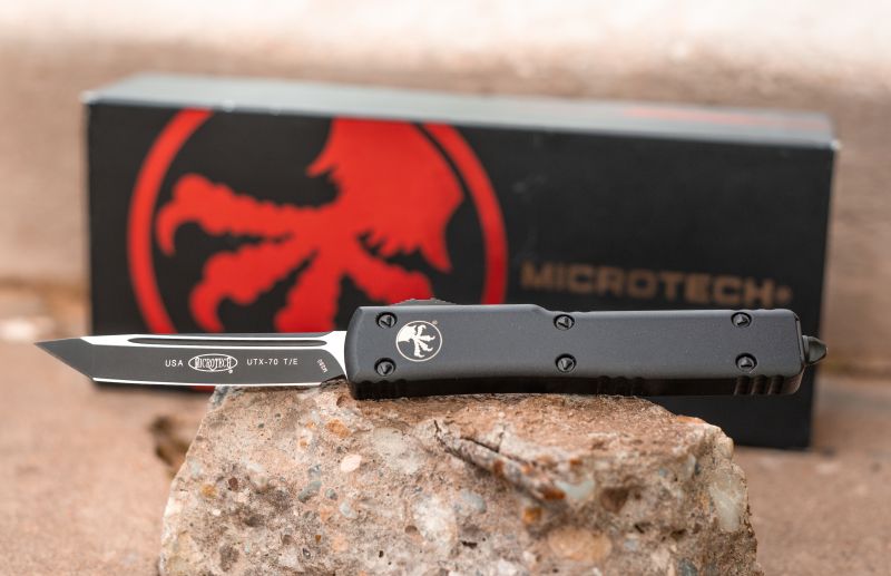 MICROTECH Zatvárací nôž UTX-70 T/E Tactical - čierny (149-1T)