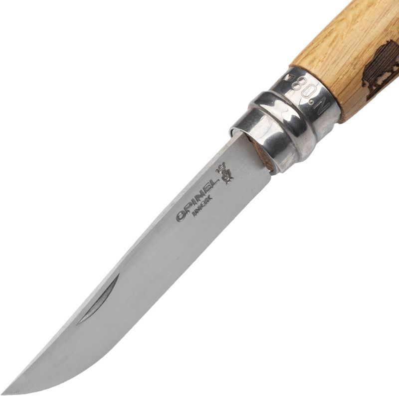 OPINEL Zatvárací nôž N08 Inox VRI Animalia 2019 Boar - dub