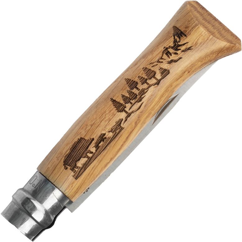 OPINEL Zatvárací nôž N08 Inox VRI Animalia 2019 Boar - dub