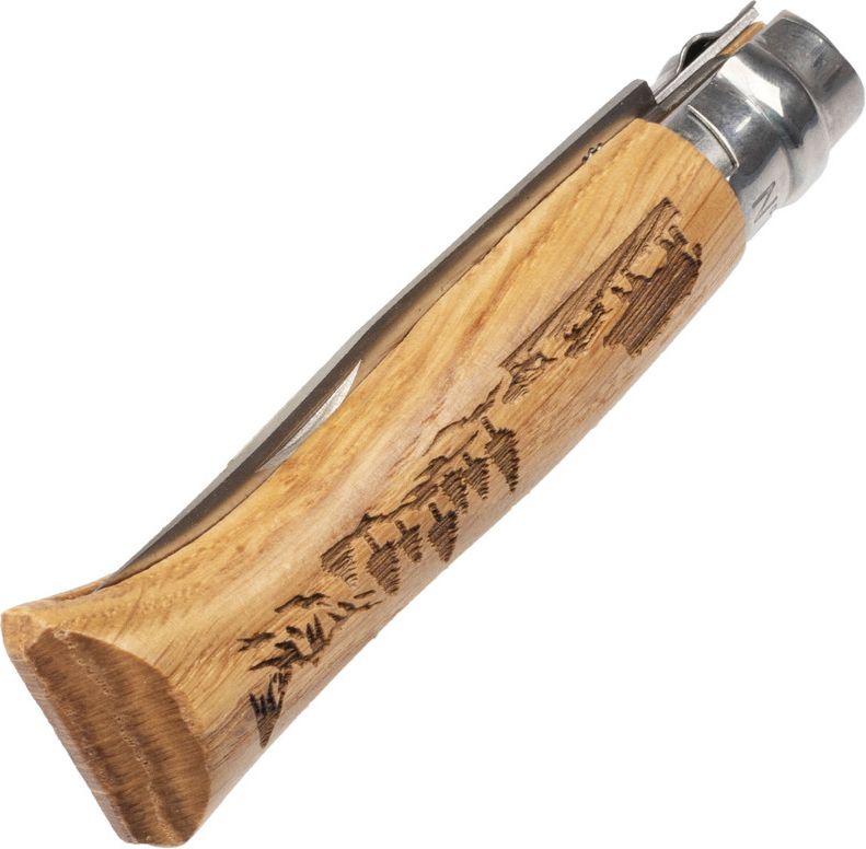 OPINEL Zatvárací nôž N08 Inox VRI Animalia 2019 Boar - dub