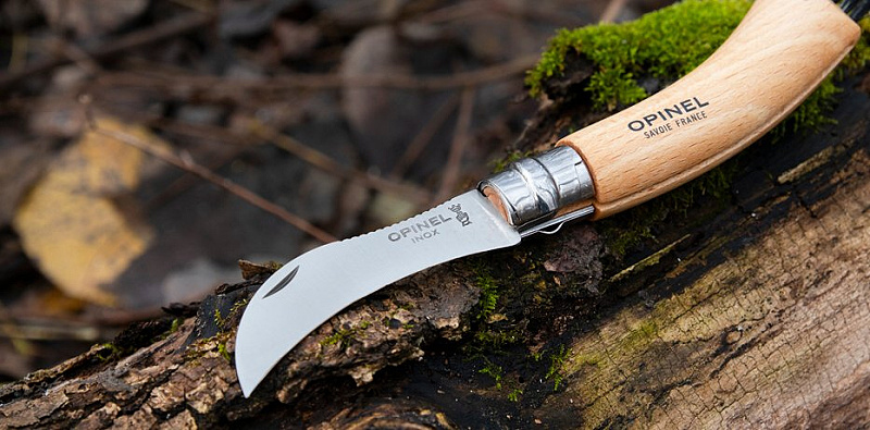 OPINEL Zatvárací nôž hubársky N°08 Inox VRI - drevo