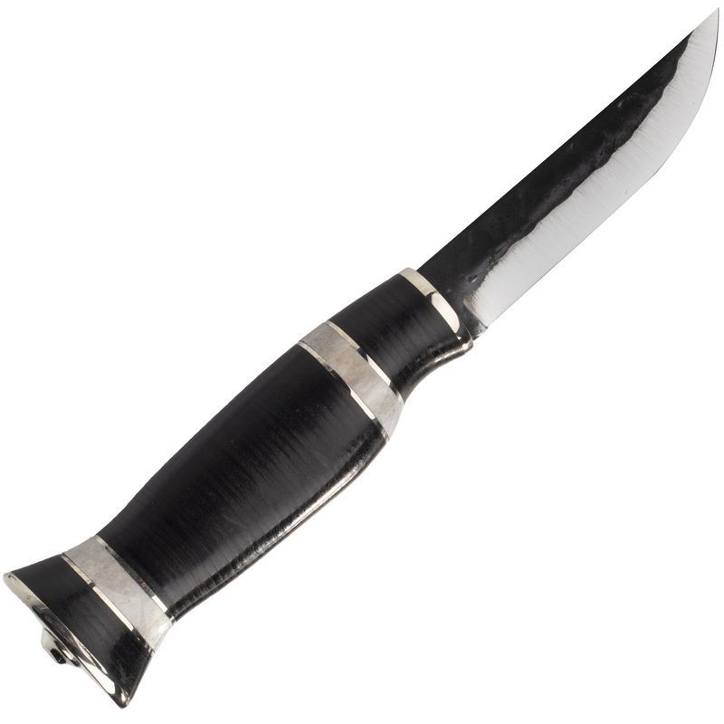 WOOD JEWEL Nôž s pevnou čepeľou 20,8 - koža / čierny (WJ23NP)