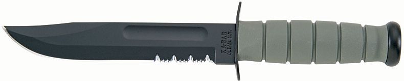 KA-BAR Nôž s pevnou čepeľou Fighting Knife, zúbkovaný (KA5012)