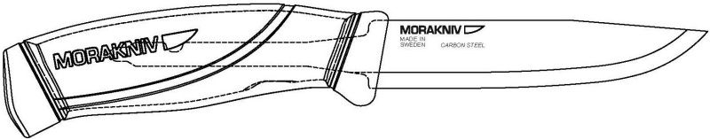 MORAKNIV Nôž s pevnou čepeľou Companion MG (C) - Carbon Steel - zelený (NZ-CMG-CS-02)