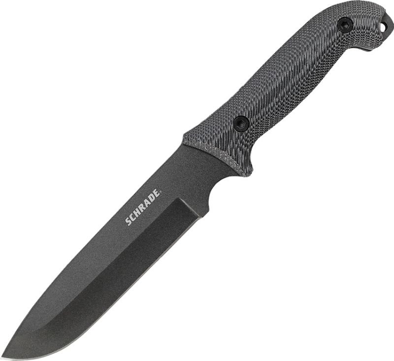 SCHRADE Nôž s pevnou čepeľou Frontier Black Micarta 33 - čierny/šedý (SCHF52M)