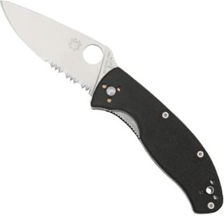 SPYDERCO Zatvárací nôž Tenacious zúbkovaný G-10 - čierny (SC122GPS)