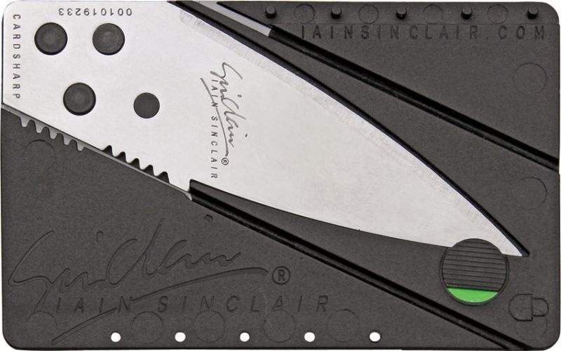 Cardsharp® Credit Card Folding Safety Knife, strieborný - strieborný (IS1)