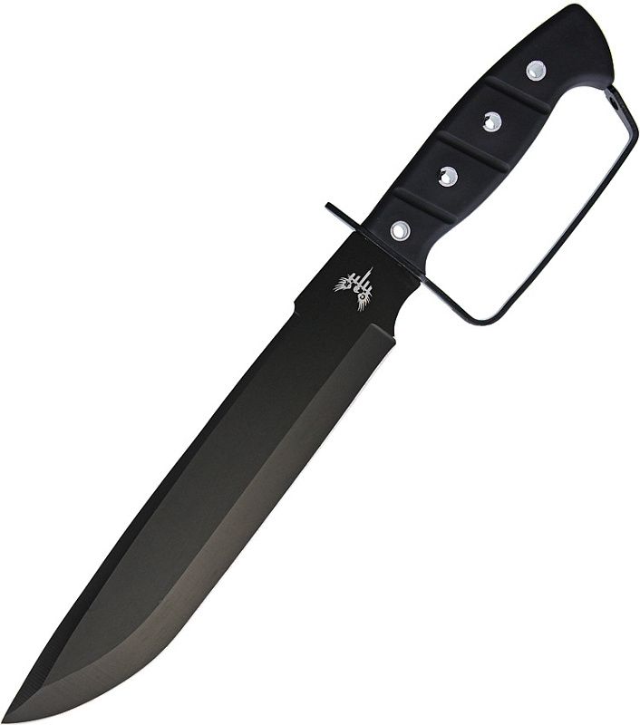 COMBAT READY Nôž s pevnou čepeľou D Guard Bowie - čierny (CBR113)