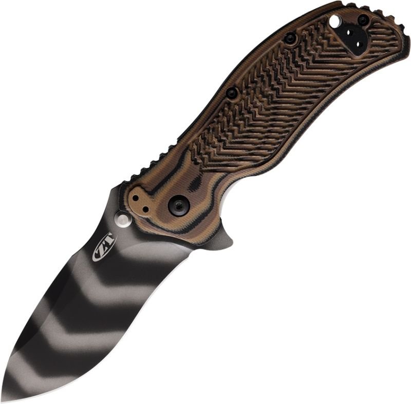 ZERO TOLERANCE Zatvárací nôž Linerlock A/O Hyena - hnedý (ZT0350TSHB)