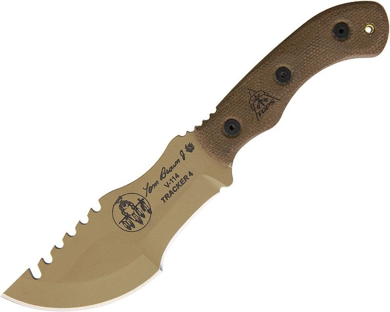 TOPS Nôž s pevnou čepeľou Mini Tom Brown Tracker Tan - hnedý (TPTBT04TAN)