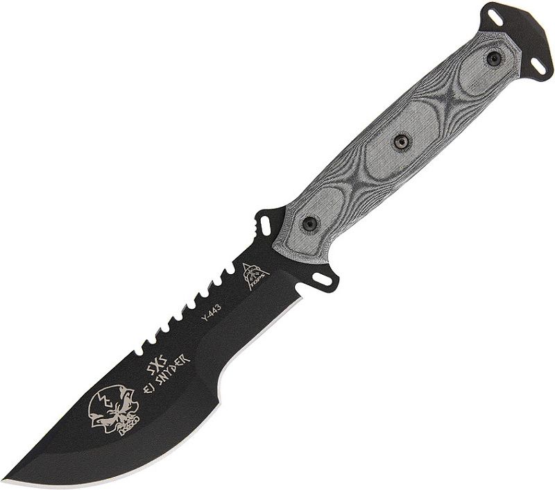 TOPS Nôž s pevnou čepeľou Skullcrushers Xtreme Sidekick - šedý (TPSXS01)