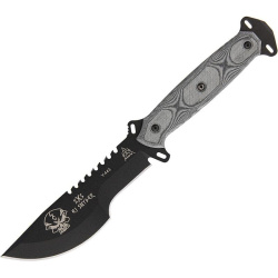 TOPS Nôž s pevnou čepeľou Skullcrushers Xtreme Sidekick - šedý (TPSXS01)