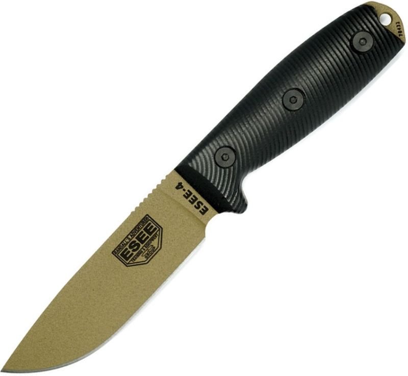 ESEE Nôž s pevnou čepeľou Model 4 3D Fixed Blade DE - čierny (ES4PDE001)