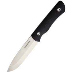 REAL STEEL Nôž s pevnou čepeľou Bushcraft Plus Scandi - čierny (RS3718)