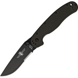 ONTARIO Zatvárací nôž RAT-1 Linerlock, zúbkovaný - čierny (ON8847)