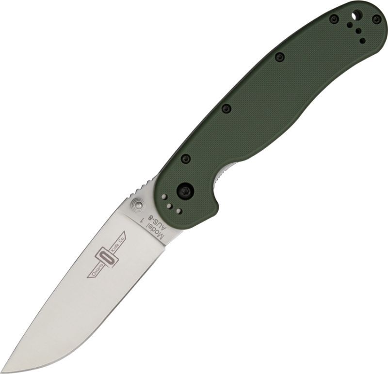 ONTARIO Zatvárací nôž RAT-1 Linerlock - satén/OD Green (ON8848OD)