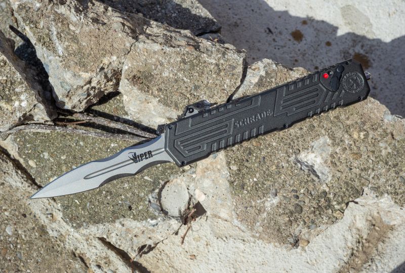 SCHRADE Zatvárací nôž Viper 3rd Gen OTF Assist - šedý (SCHOTF3C)