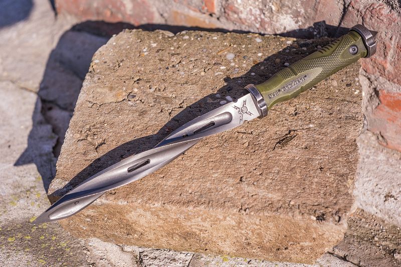 UNITED CUTLERY Nôž s pevnou čepeľou M48 Battle Scarred Cyclone - zelený (UC3340)