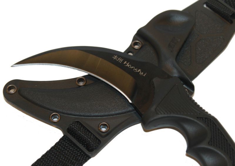 UNITED CUTLERY Nôž s pevnou čepeľou Honshu Karambit - čierny (UC2791)