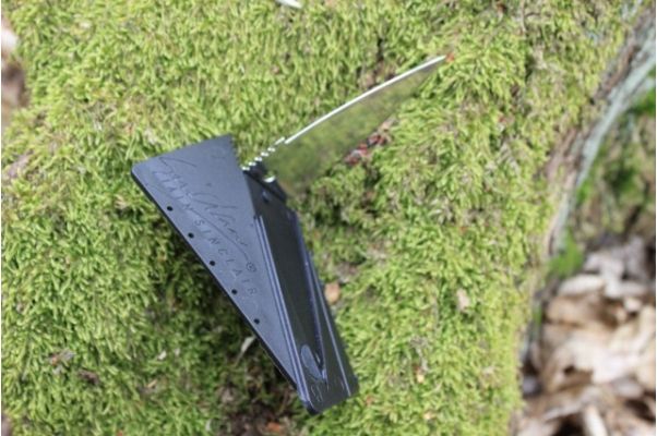 Cardsharp® Credit Card Folding Safety Knife, strieborný - strieborný (IS1)