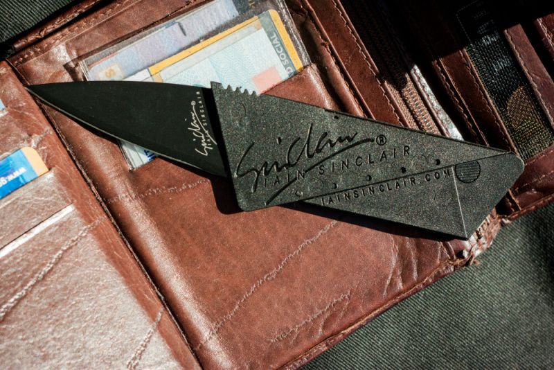 Cardsharp® Credit Card Folding Safety Knife, čierny - čierny (IS1B)
