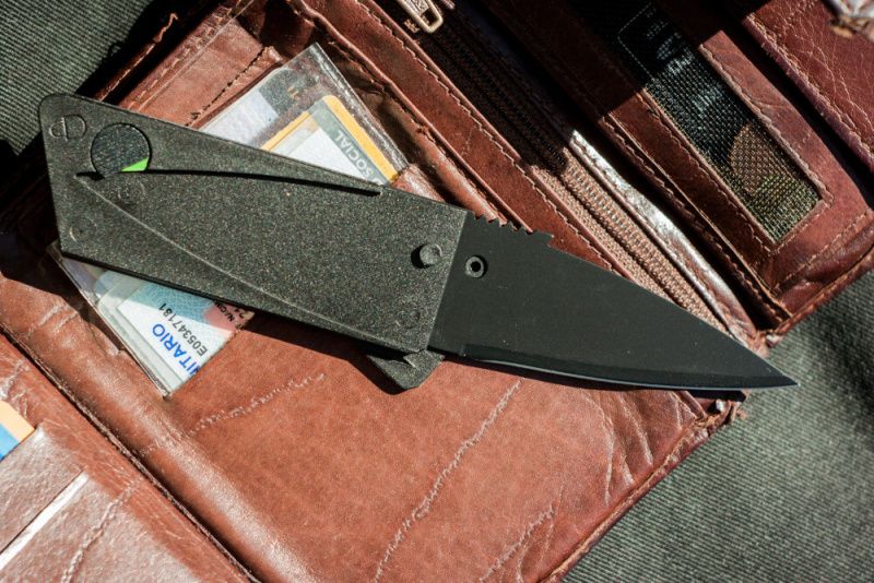 Cardsharp® Credit Card Folding Safety Knife, čierny - čierny (IS1B)