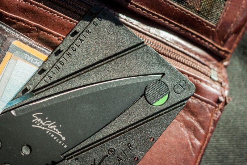 Cardsharp® Credit Card Folding Safety Knife, čierny - čierny (IS1B)