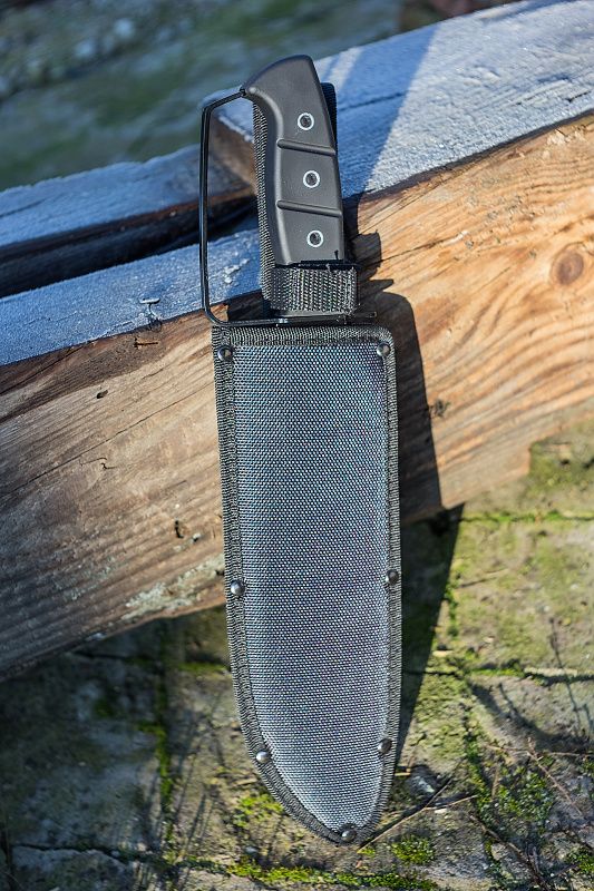 COMBAT READY Nôž s pevnou čepeľou D Guard Bowie - čierny (CBR113)