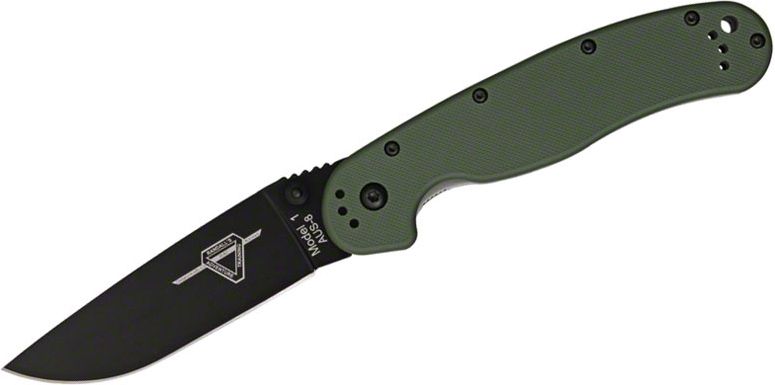 ONTARIO Zatvárací nôž RAT-1 Linerlock - čierny/OD Green (ON8846OD)