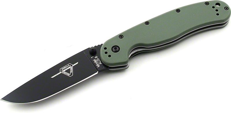 ONTARIO Zatvárací nôž RAT-1 Linerlock - čierny/OD Green (ON8846OD)