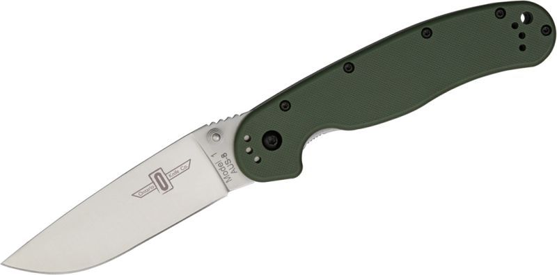 ONTARIO Zatvárací nôž RAT-1 Linerlock - satén/OD Green (ON8848OD)