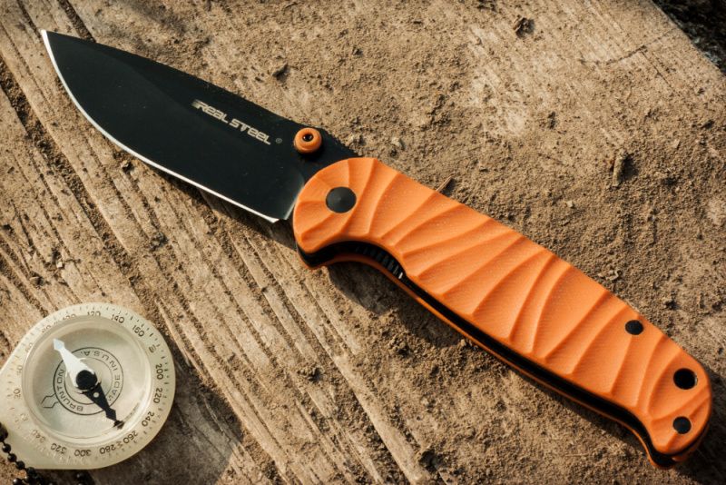 REAL STEEL Zatvárací nôž Real Steel H6 Special Edition II - oranžový (RS7782)