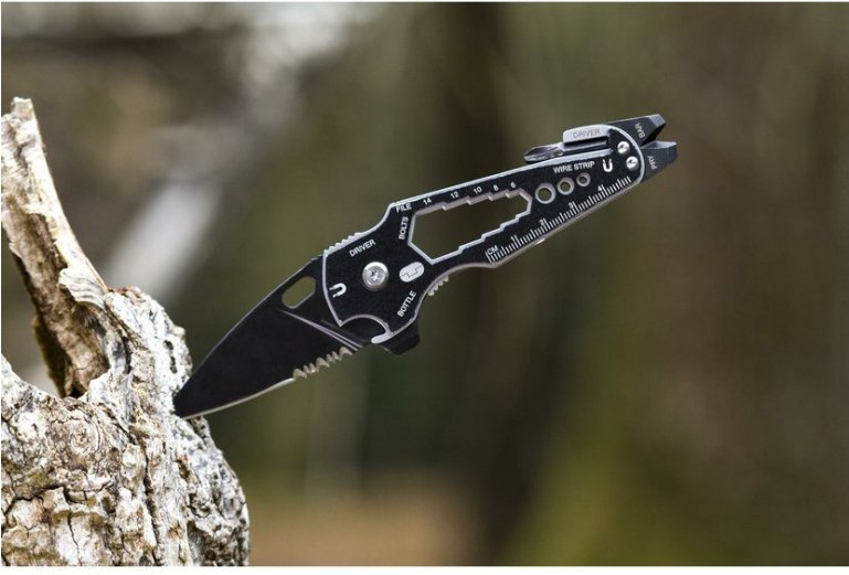 TRUE UTILITY Zatvárací nôž Smartknife+ - čierny (TU6869)