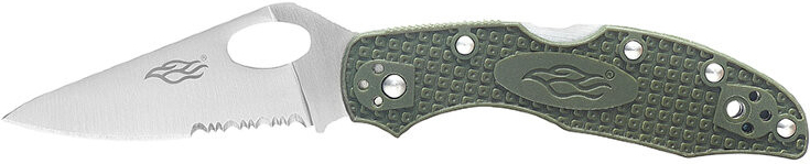 GANZO FIREBIRD Zatvárací nôž F759M-S BackLock Serrated - green (F759MS-GR)