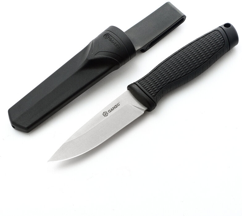 GANZO Nôž s pevnou čepeľou G806 - black (G806-BK)
