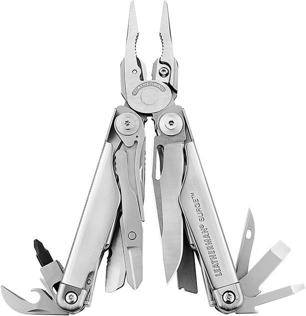 LEATHERMAN Multitool SURGE® strieborný, LTG 830165 - strieborný (LTG830165)